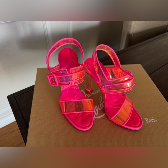 CHRISTIAN LOUBOUTIN PVC Slingback Sandals 6 - Picture 9 of 10